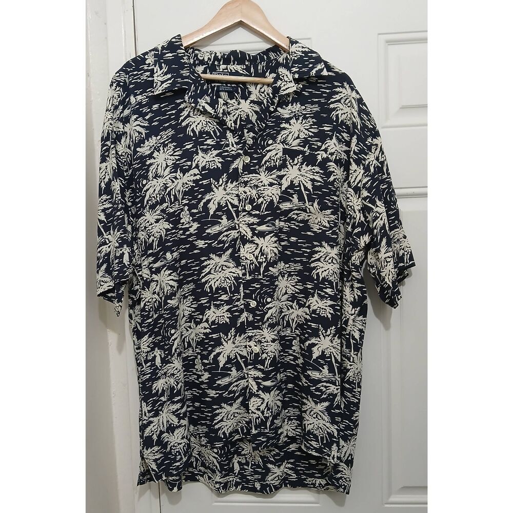 Vintage polo ralph lauren mens xl caldwell shirt Hawaiian blue Miami yacht wear - Picture 3 of 8
